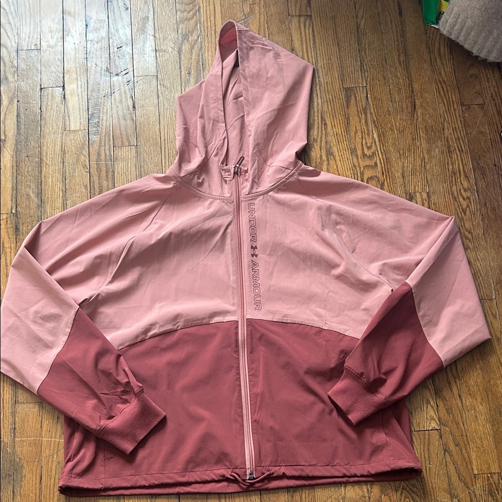 Under Armour Two-Tone Pink and Burgundy running Jacket
